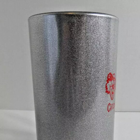 RARE Circus Circus Las Vegas Silver Heavy Glass Mug Hotel Casino Barware Theme - Picture 10 of 10